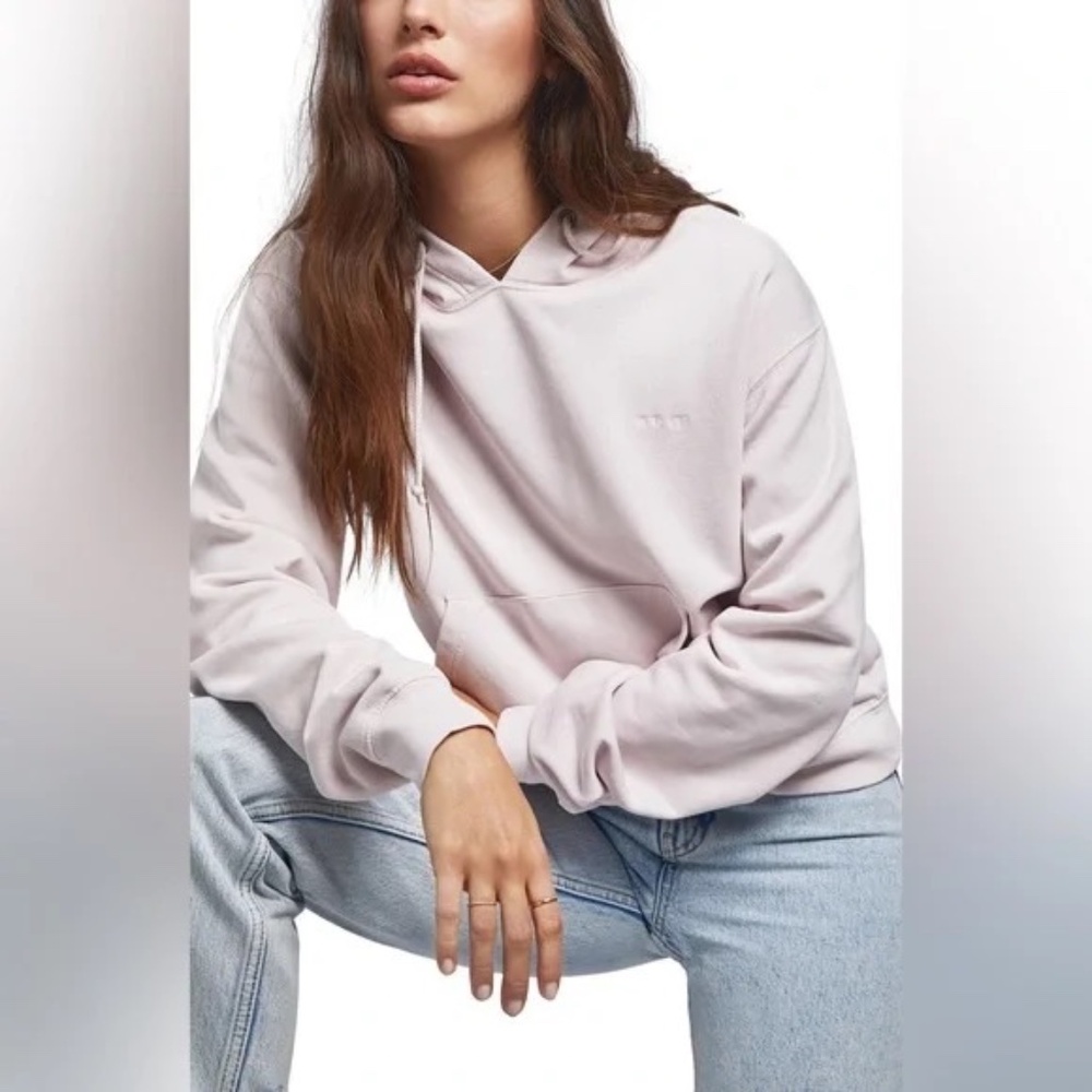 ANINE BING Joey Hoodie Sweatshirt in Light Pink
